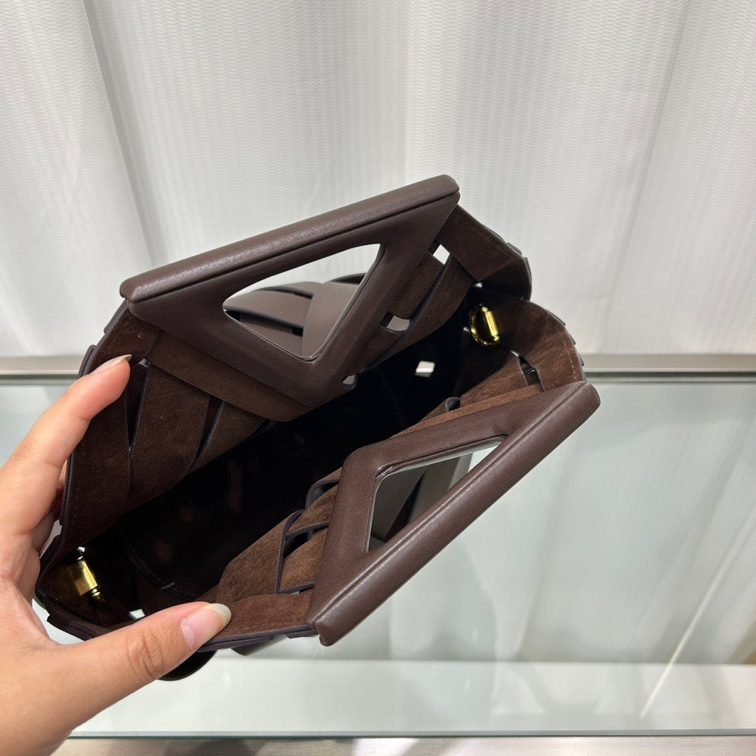 Sac Bandoulière Femme en Cuir Véritable – Fermeture Magnétique Triangulaire