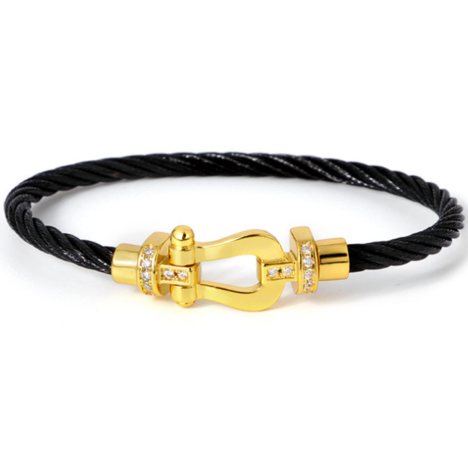 Bracelet Fer à Cheval en Titane – Élégance et Résistance