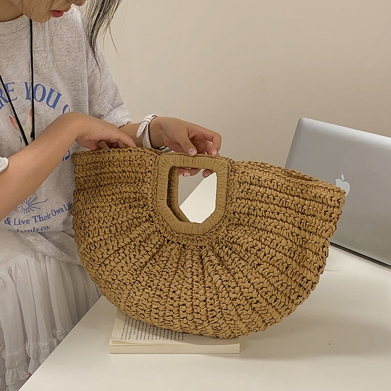 Sac Tissé Femme Polyvalent – Chic Rétro pour l’Été