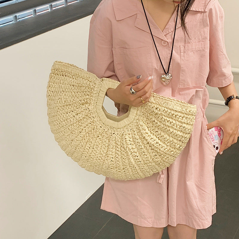 Sac Tissé Femme Polyvalent – Chic Rétro pour l’Été