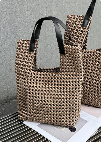 Sac à main de luxe léger tissé à la main – Design spécial en soie satinée et détails creux
