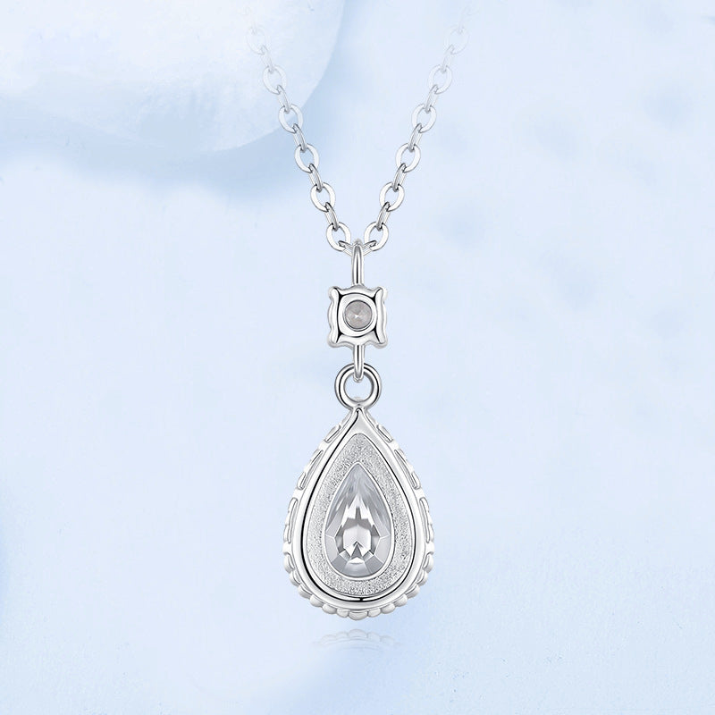 Collier Goutte d'Eau en Argent 925 avec Zircon Brillant