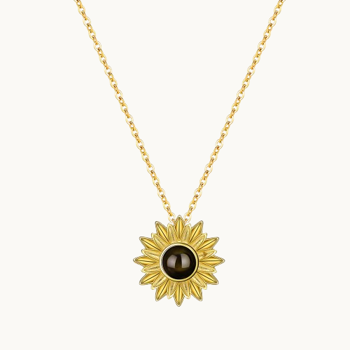 Collier Tournesol en Argent 925 – Finition Dorée