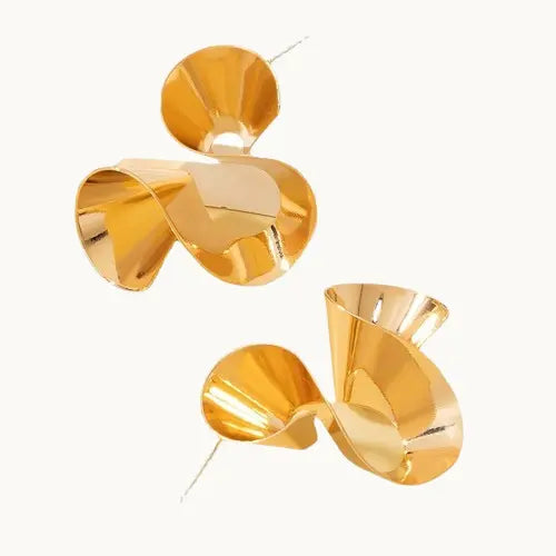 Boucles d'oreilles rétro géométriques à volants