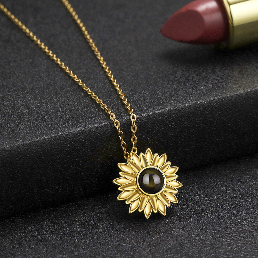 Collier Tournesol en Argent 925 – Finition Dorée