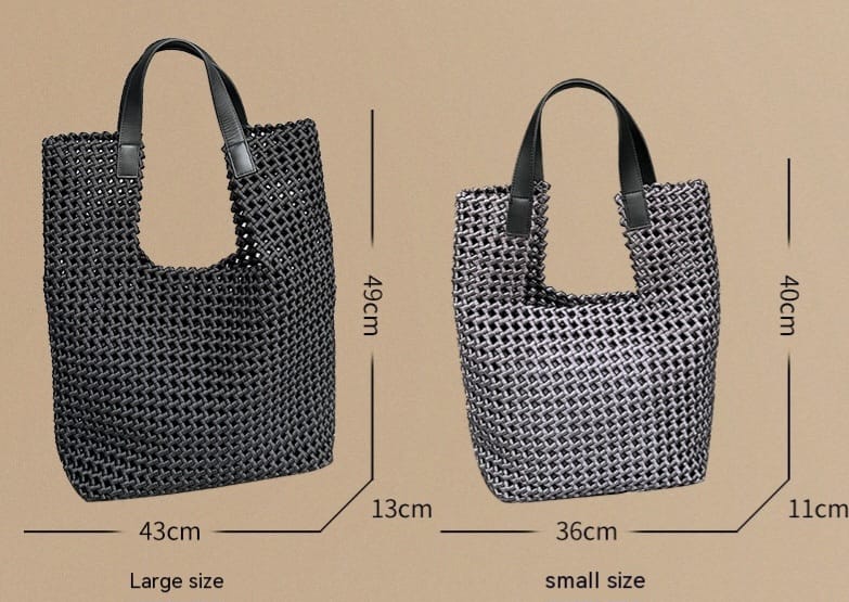 Sac à main de luxe léger tissé à la main – Design spécial en soie satinée et détails creux